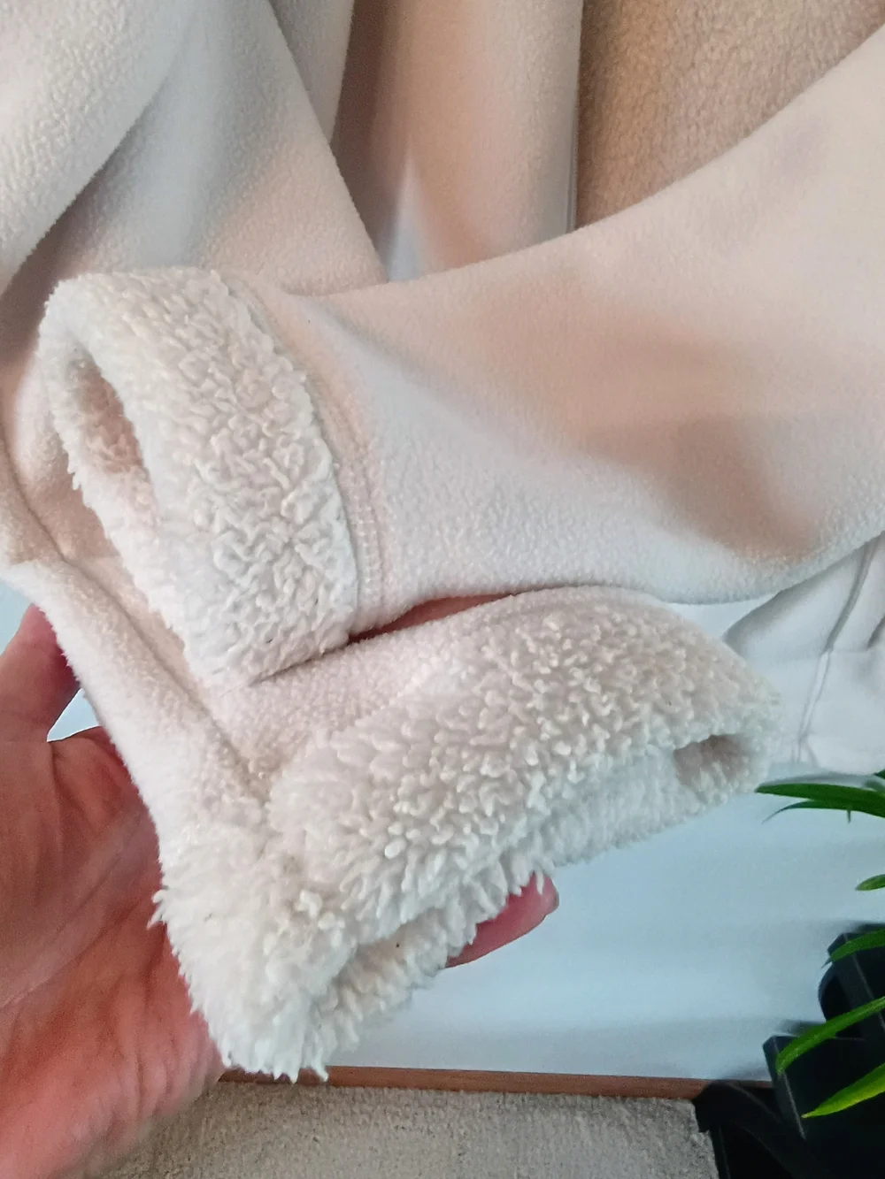 32 Degrees Heat Weatherproof XL Ivory Full Zip Sherpa Trim Fleece Jacket